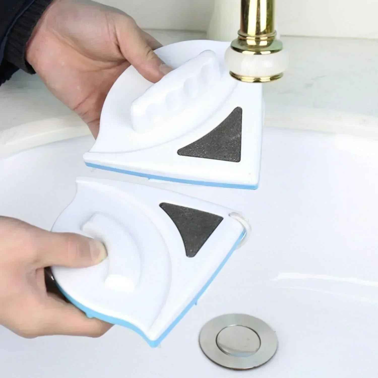 Lave-vitre magnétique double face pour vitres de 3 à 8 mm, sans traces