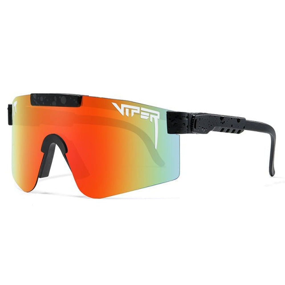 Lunettes de soleil de sport polarisées avec écran miroir unique UV400, monture en polycarbonate, plaquettes nasales en s
