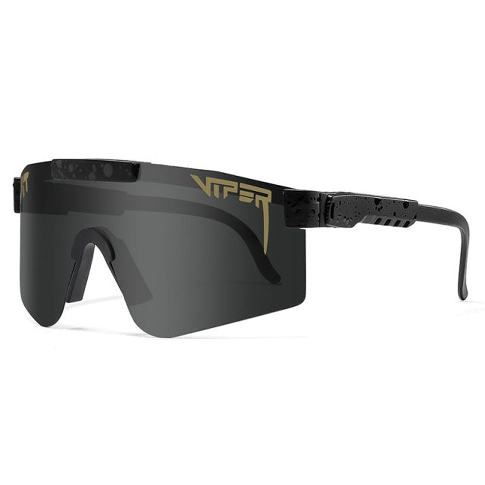 Lunettes de soleil de sport polarisées avec écran miroir unique UV400, monture en polycarbonate, plaquettes nasales en s