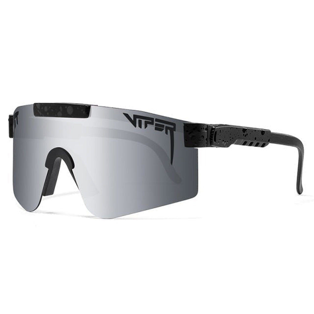 Lunettes de soleil de sport polarisées avec écran miroir unique UV400, monture en polycarbonate, plaquettes nasales en s