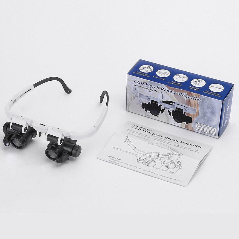 Lunettes loupe LED ajustables pour travaux de précision et loisirs créatifs