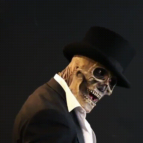 Masque de squelette réaliste avec cerveau pour Halloween adulte
