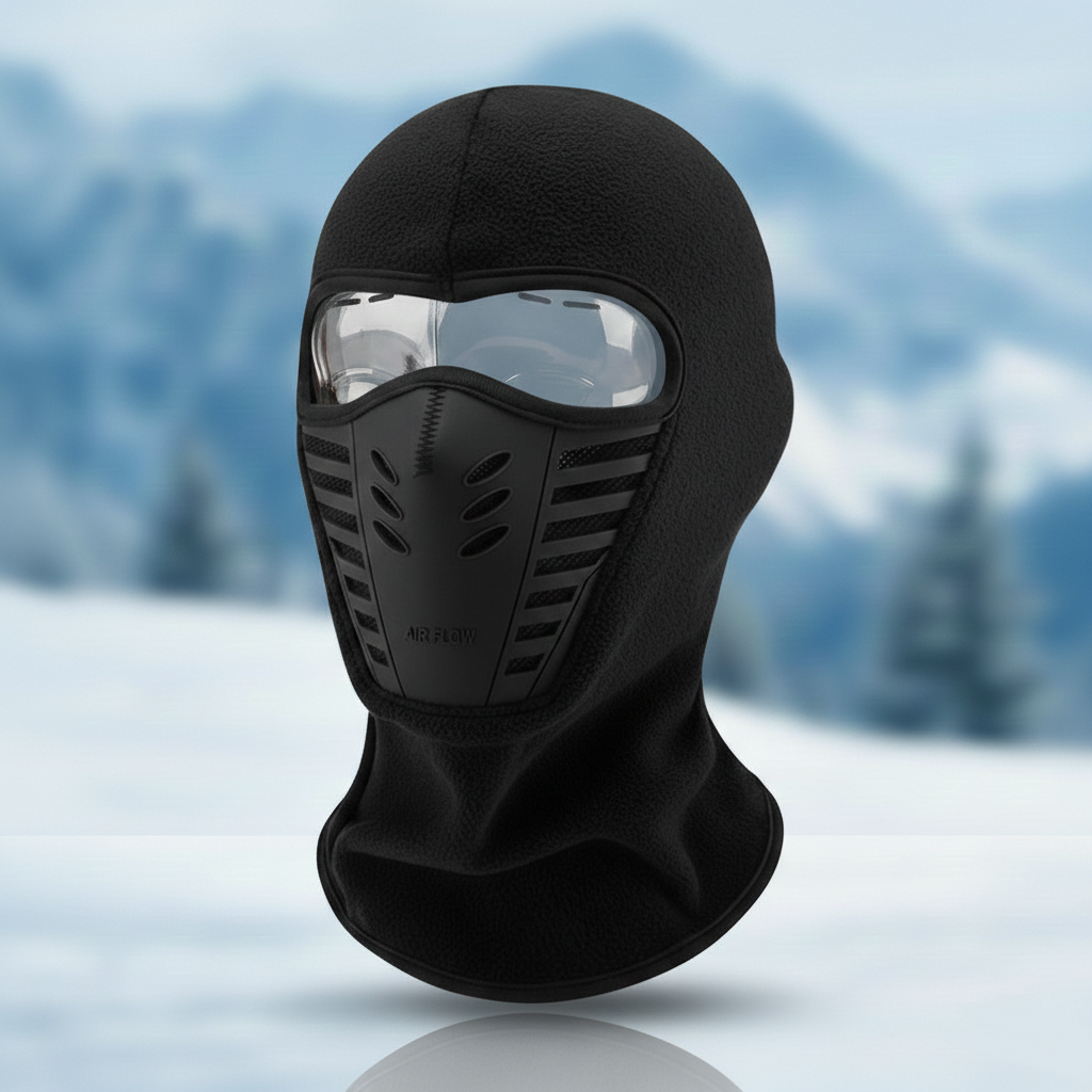 Masque facial thermique coupe-vent — mélange thermique moelleux, enveloppement sécurisé