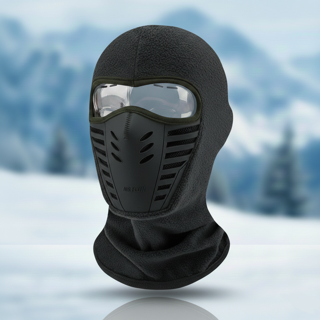 Masque facial thermique coupe-vent — mélange thermique moelleux, enveloppement sécurisé