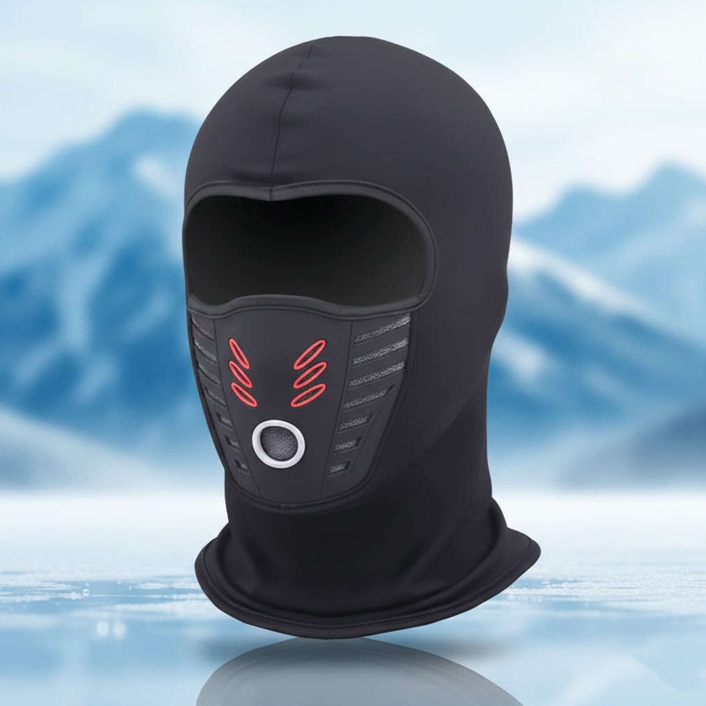 Masque facial thermique coupe-vent — mélange thermique moelleux, enveloppement sécurisé