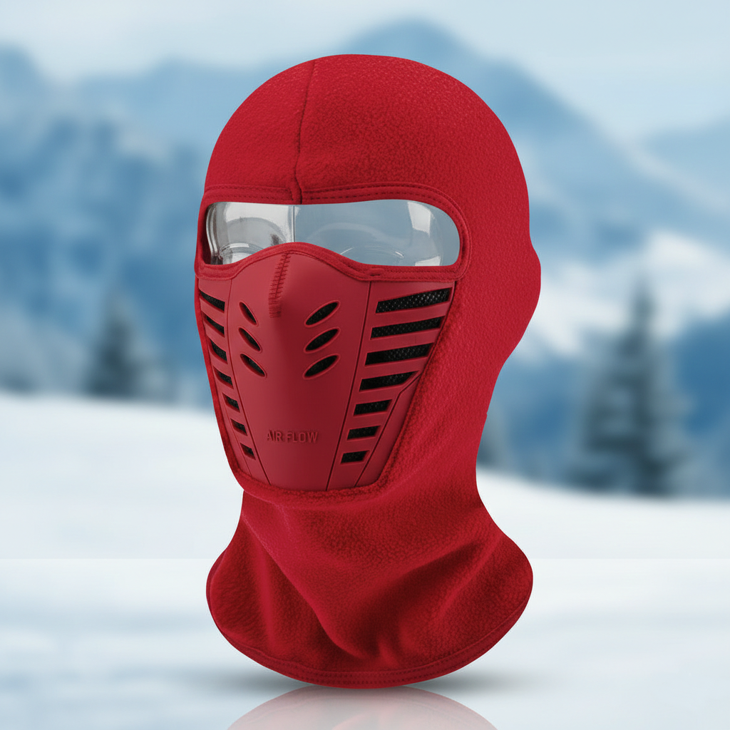 Masque facial thermique coupe-vent — mélange thermique moelleux, enveloppement sécurisé
