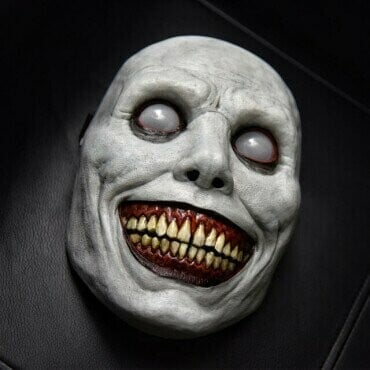 Masque d'Halloween effrayant, masque d'horreur démon souriant en latex pour adultes, masque terrifiant pour fêtes et cos