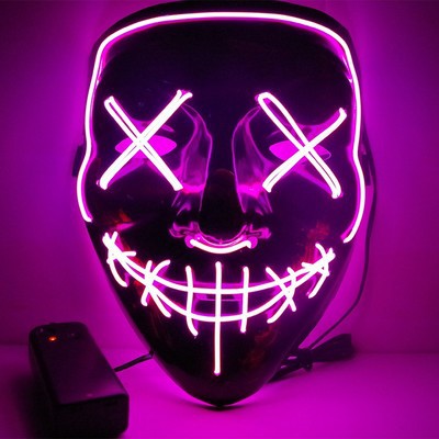 Masque d'Halloween effrayant, masque d'horreur démon souriant en latex pour adultes, masque terrifiant pour fêtes et cos