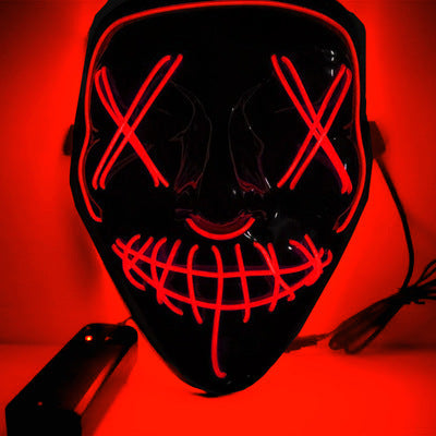 Masque d'Halloween effrayant, masque d'horreur démon souriant en latex pour adultes, masque terrifiant pour fêtes et cos