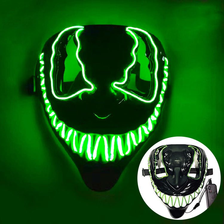 Masque d'Halloween effrayant, masque d'horreur démon souriant en latex pour adultes, masque terrifiant pour fêtes et cos