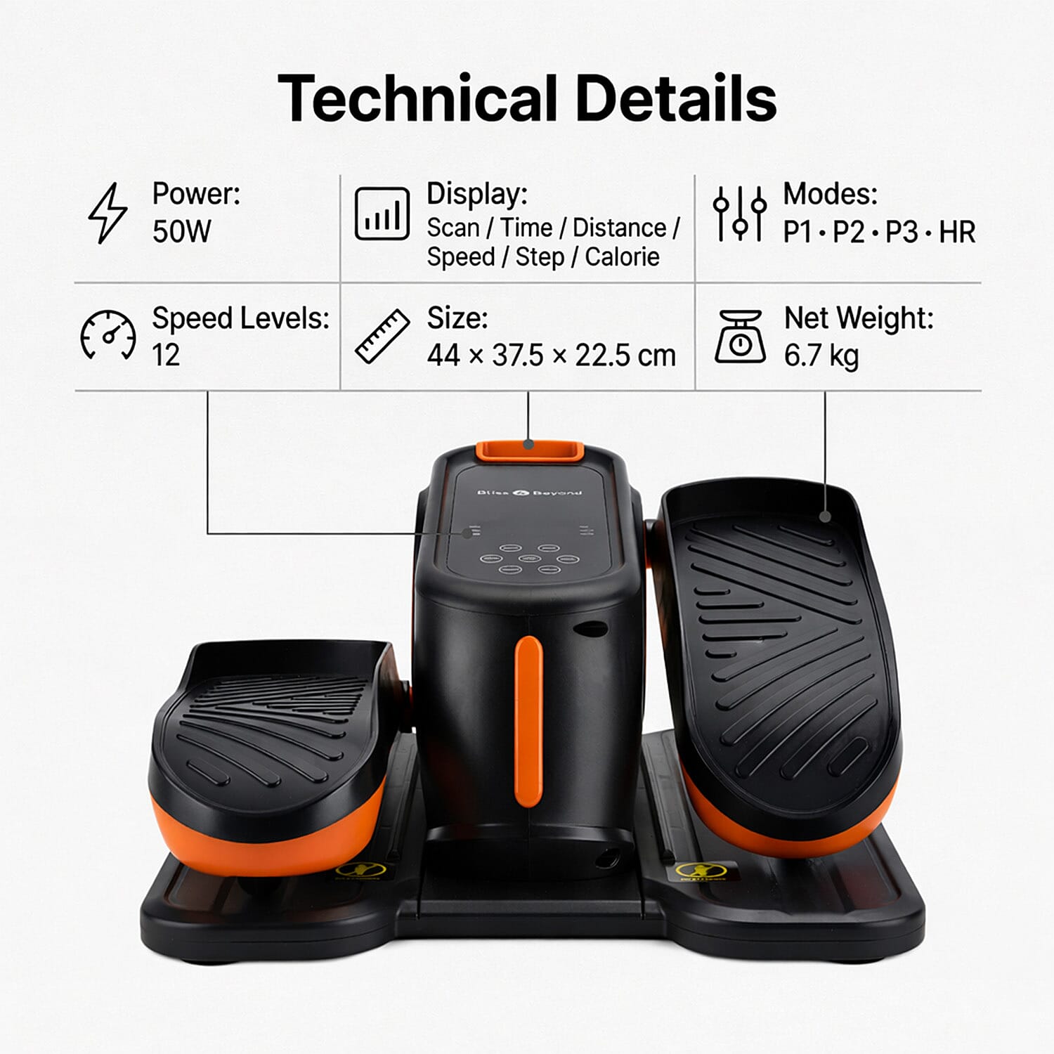 Mini vélo elliptique électrique pour jambes – exercice assis à domicile