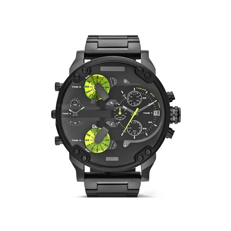 Montre chronographe à quartz en acier inoxydable