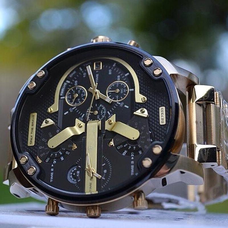 Montre chronographe à quartz en acier inoxydable