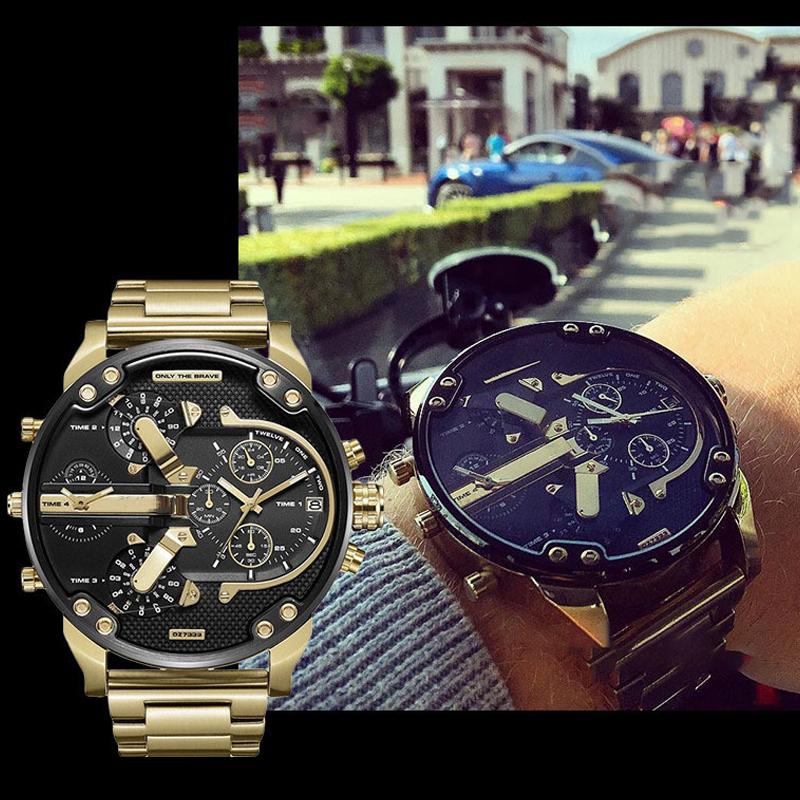 Montre chronographe à quartz en acier inoxydable