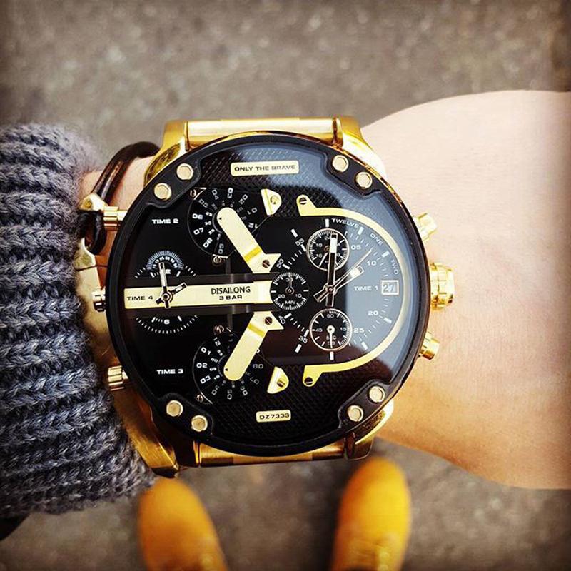 Montre chronographe à quartz en acier inoxydable