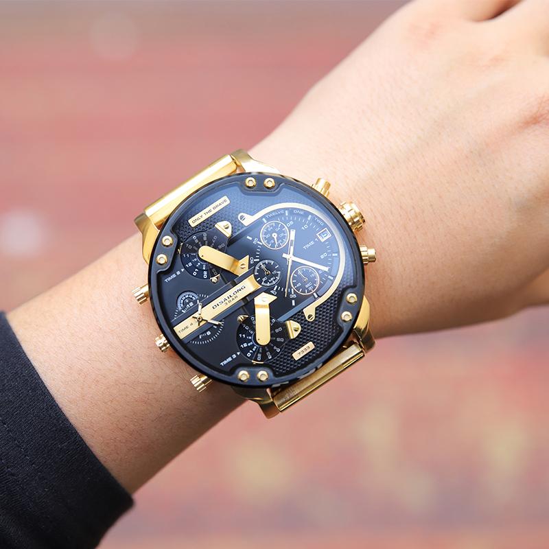 Montre chronographe à quartz en acier inoxydable