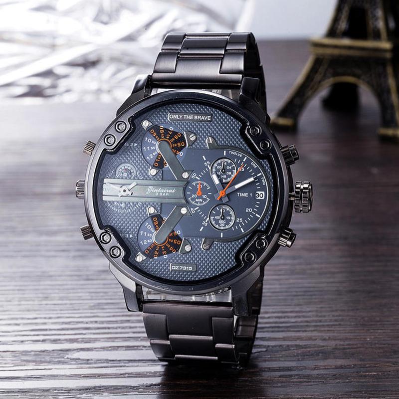 Montre chronographe à quartz en acier inoxydable