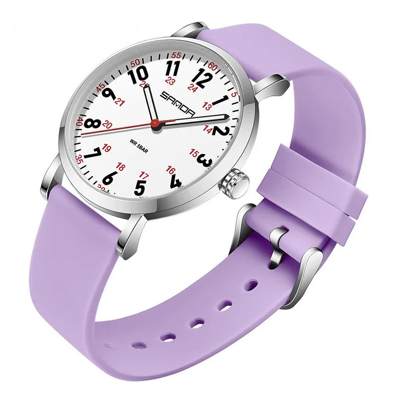 Montre étanche à lecture facile pour femmes professionnelles de santé
