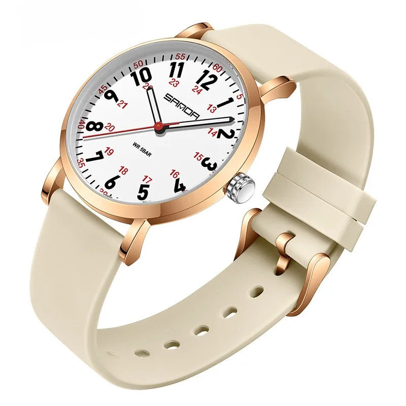 Montre étanche à lecture facile pour femmes professionnelles de santé