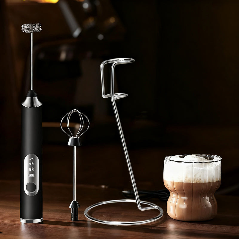 Mousseur à lait électrique, USB-C, multifonctions