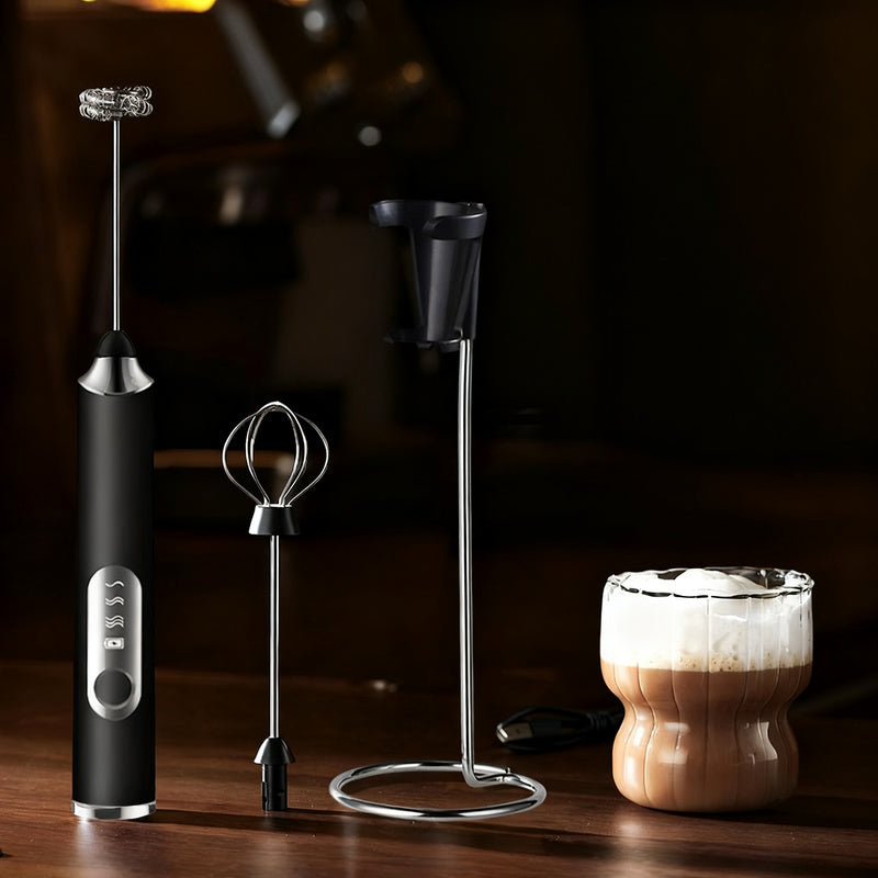 Mousseur à lait électrique, USB-C, multifonctions