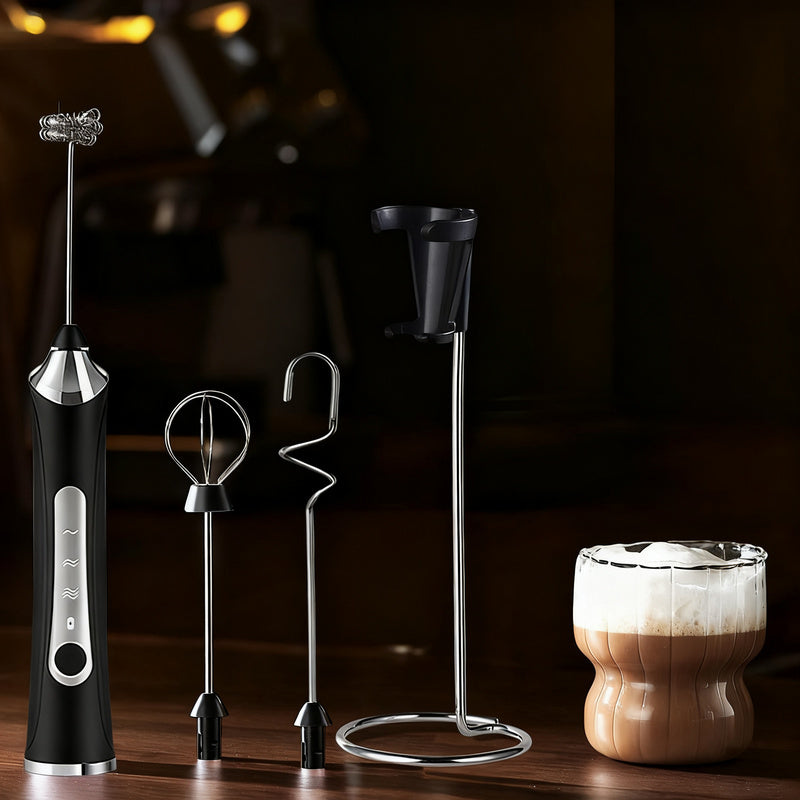 Mousseur à lait électrique, USB-C, multifonctions
