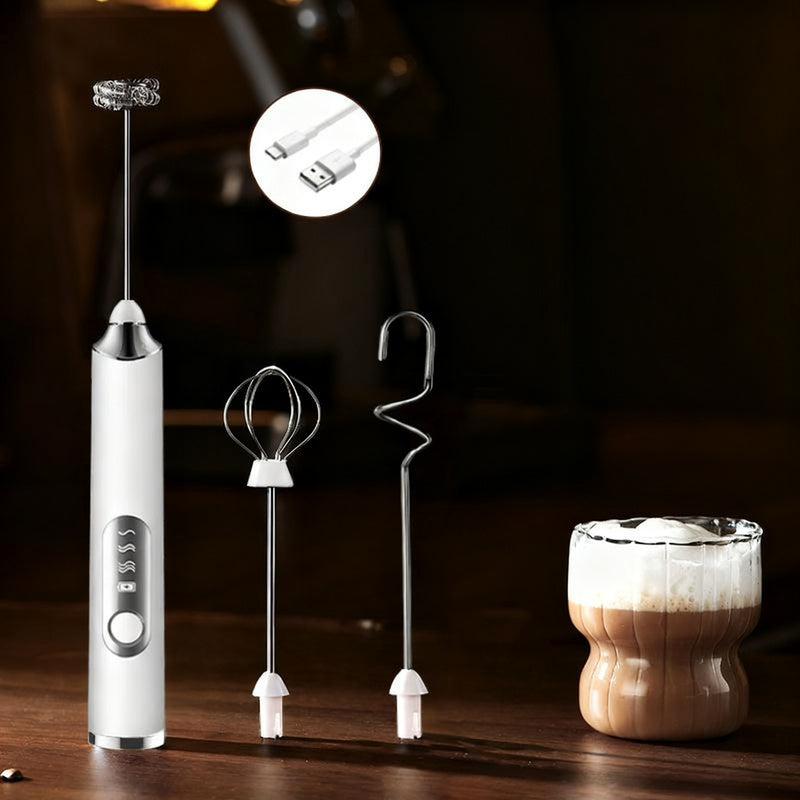 Mousseur à lait électrique, USB-C, multifonctions
