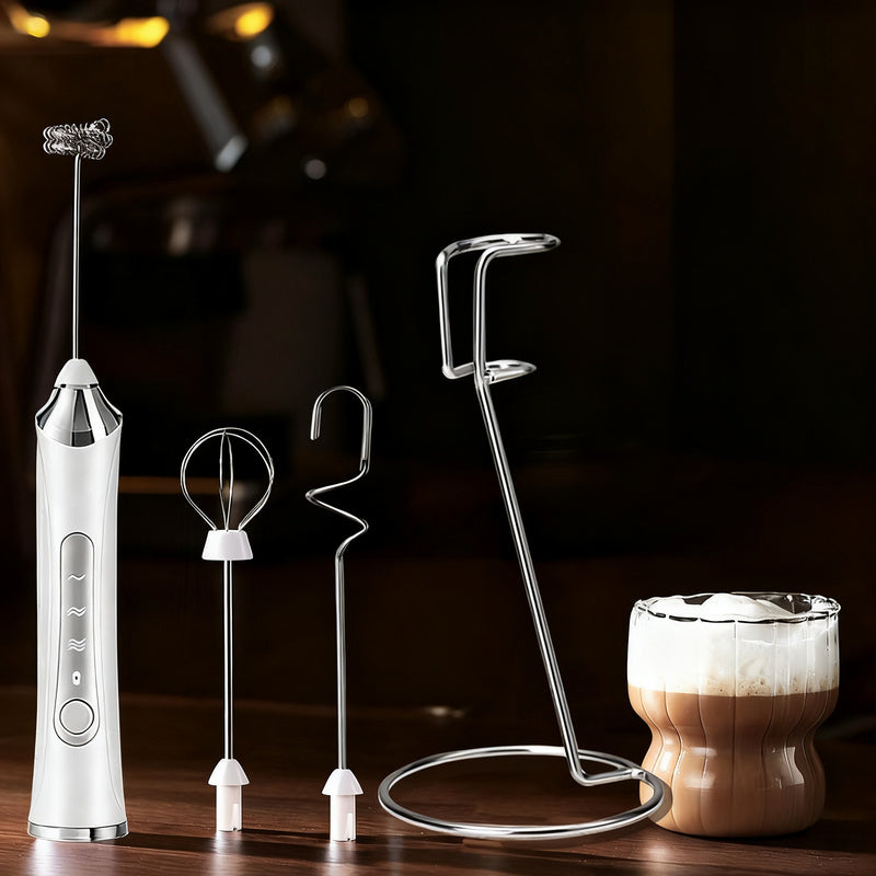 Mousseur à lait électrique, USB-C, multifonctions
