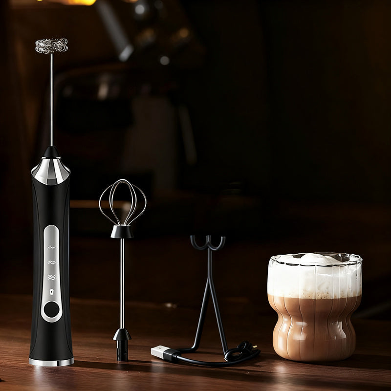 Mousseur à lait électrique, USB-C, multifonctions