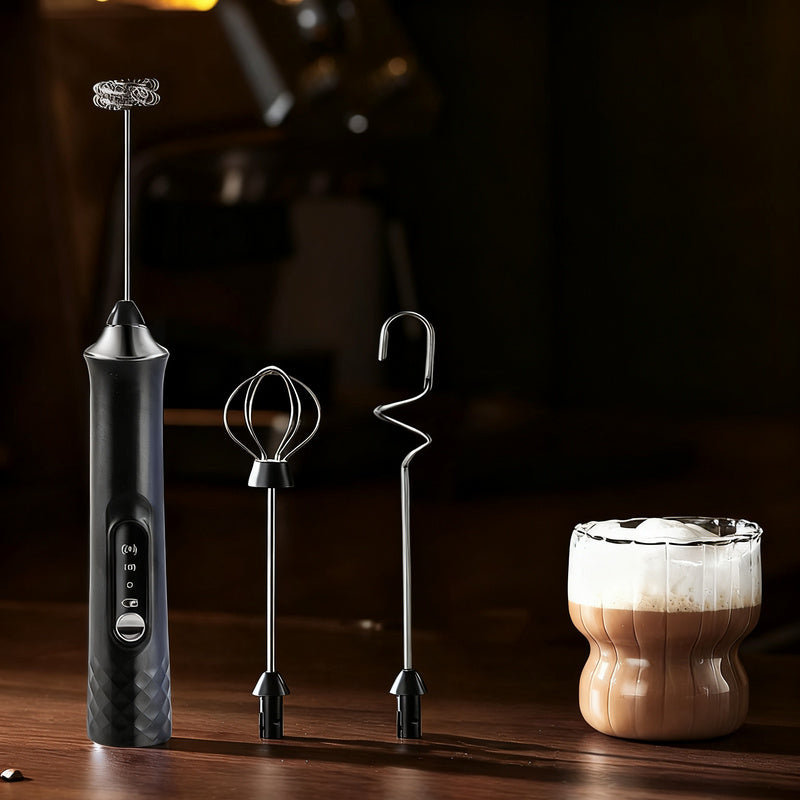 Mousseur à lait électrique, USB-C, multifonctions
