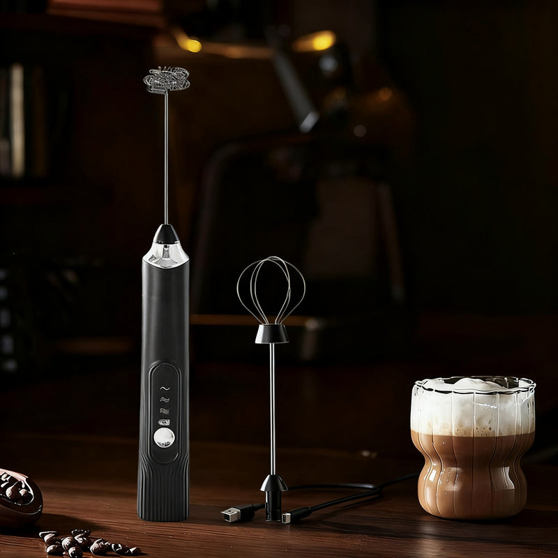 Mousseur à lait électrique, USB-C, multifonctions