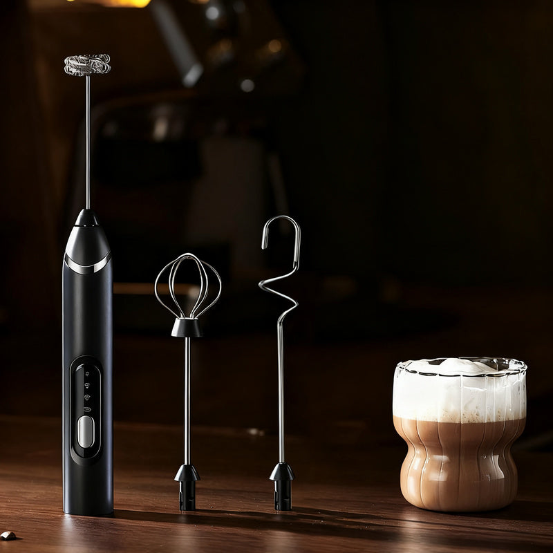 Mousseur à lait électrique, USB-C, multifonctions
