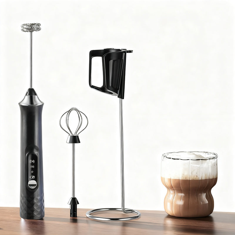 Mousseur à lait électrique, USB-C, multifonctions