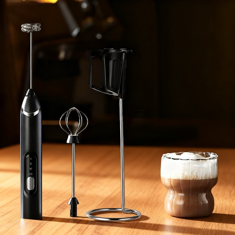 Mousseur à lait électrique, USB-C, multifonctions