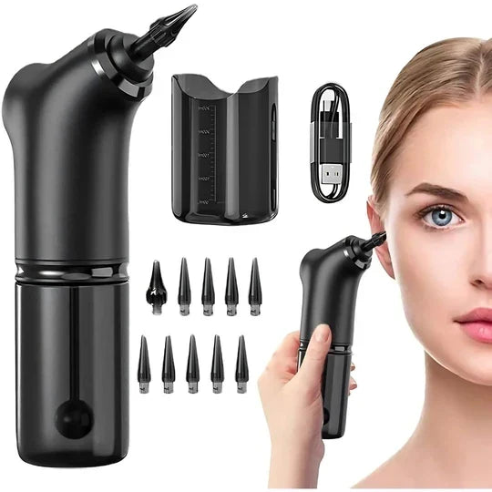 Nettoyeur de cérumen électrique pour adultes et enfants | Pression du jet d'eau réglable | Embout en silicone souple, ir