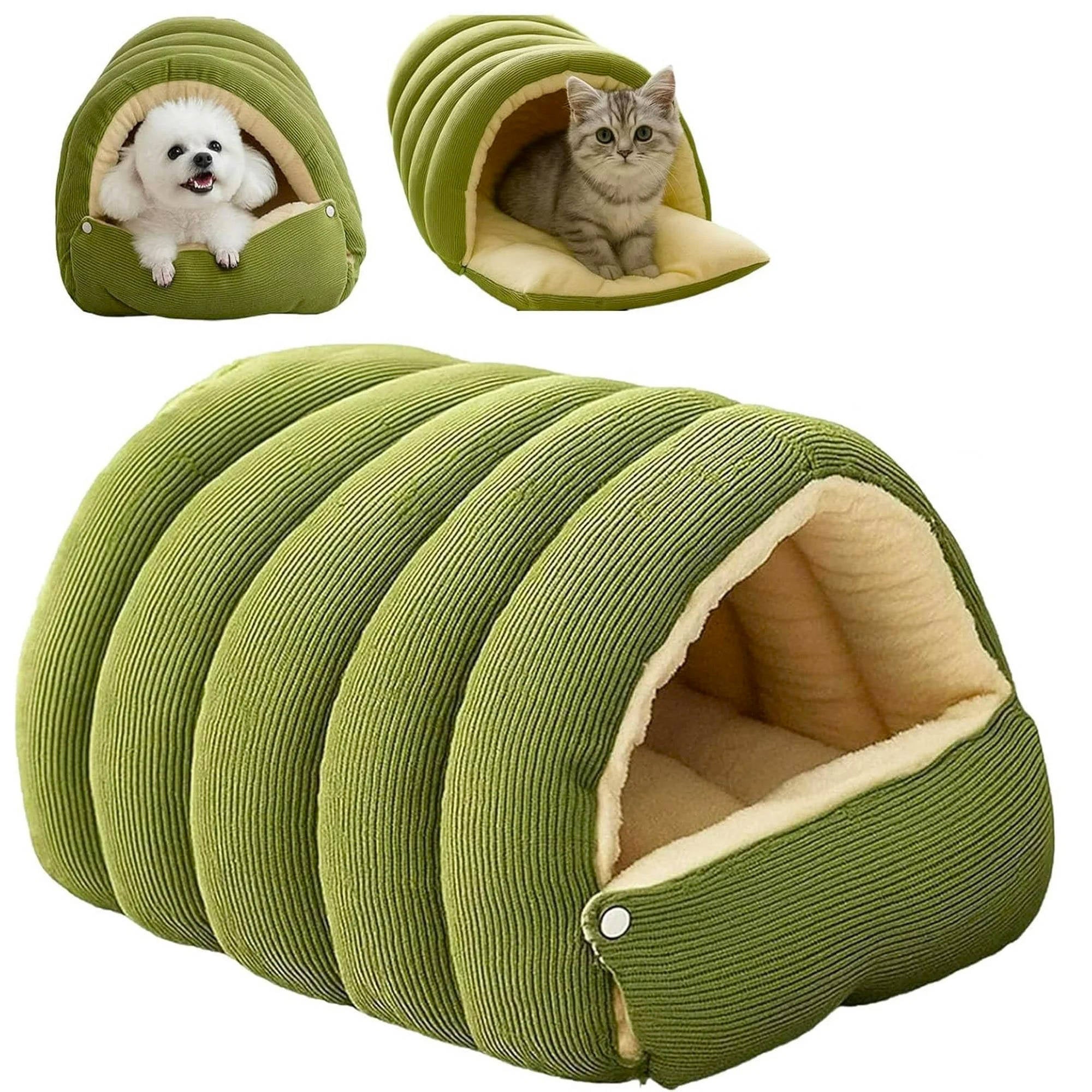 Niche fermée pour chat d'hiver amovible et lavable
