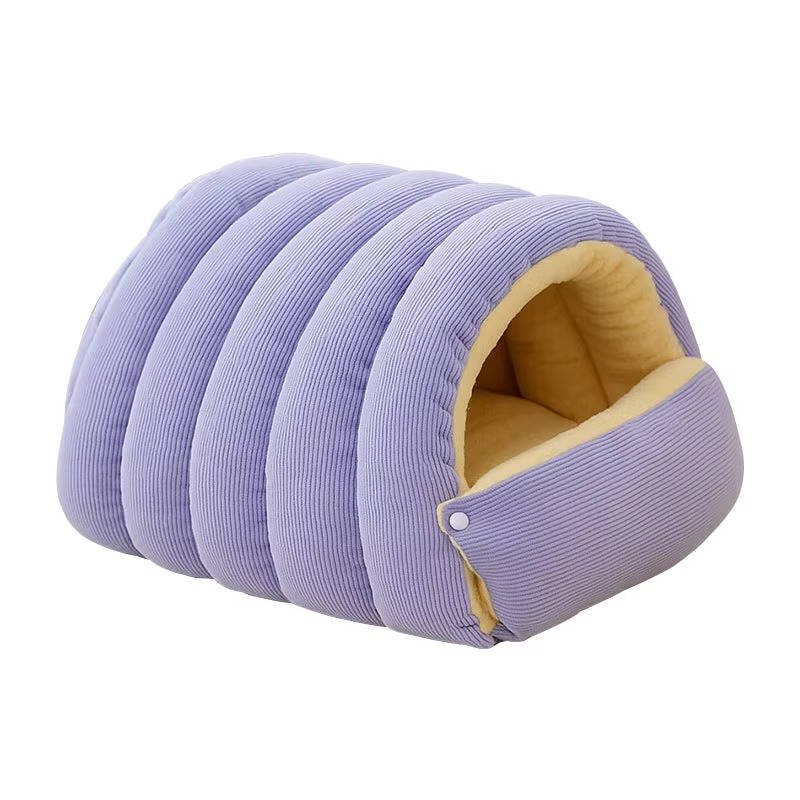 Niche fermée pour chat d'hiver amovible et lavable