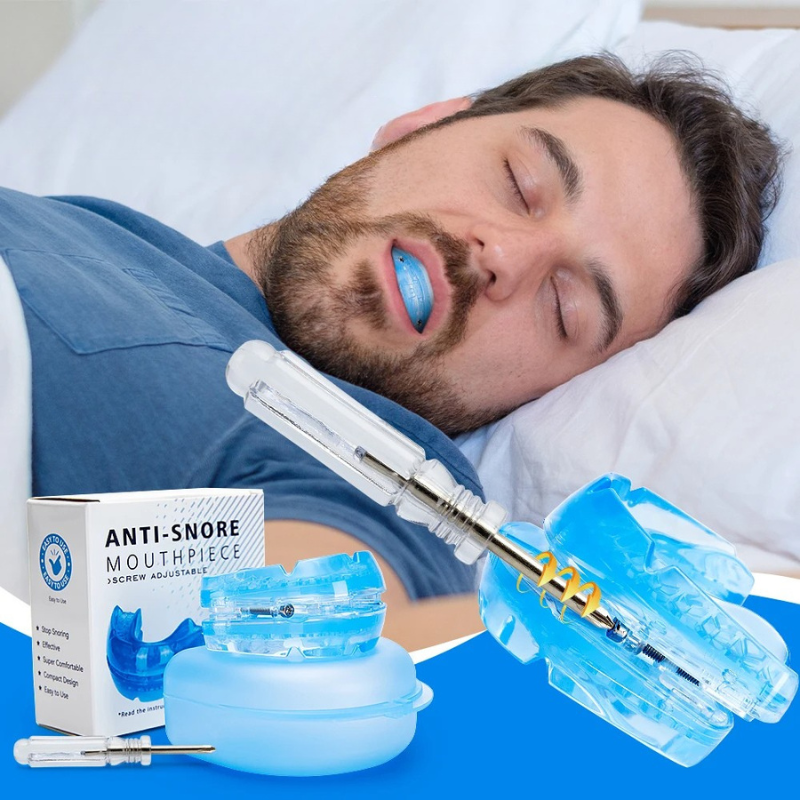 Orthèse anti-ronflement | Gouttière double arcade sans BPA | Ajustable par vis