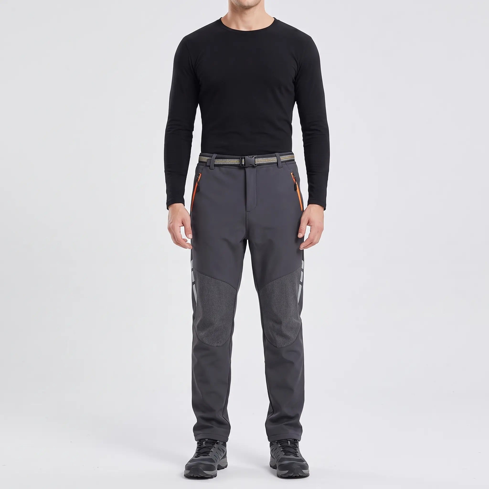 Pantalon de randonnée pour homme avec doublure polaire et résistance à l'eau