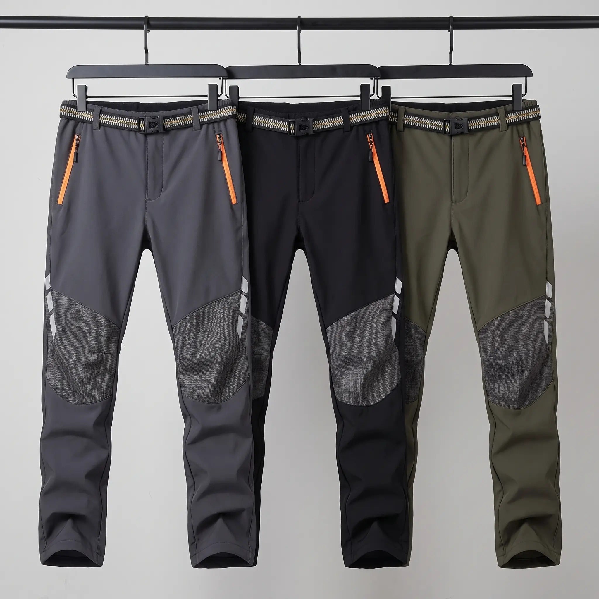Pantalon de randonnée pour homme avec doublure polaire et résistance à l'eau