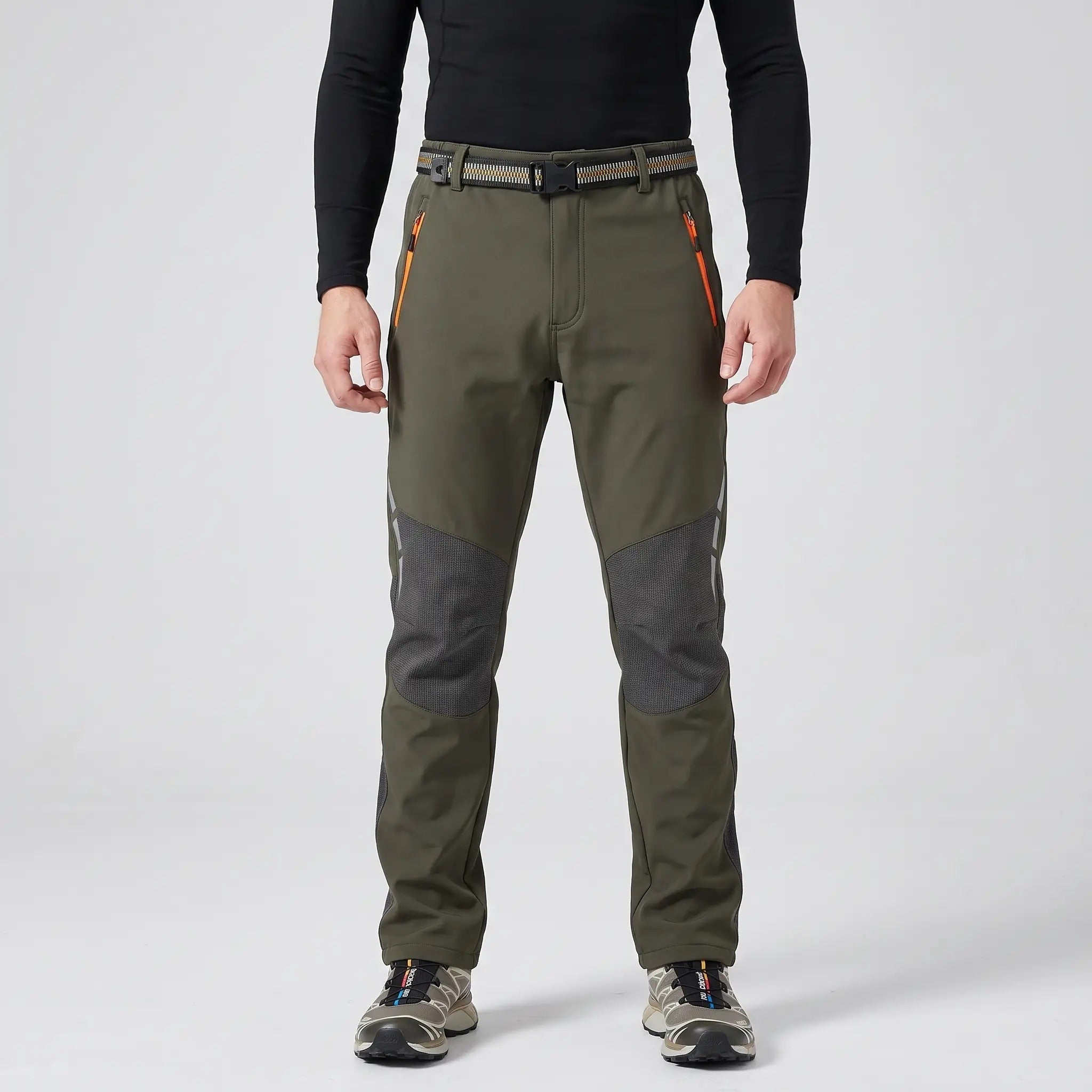 Pantalon de randonnée pour homme avec doublure polaire et résistance à l'eau