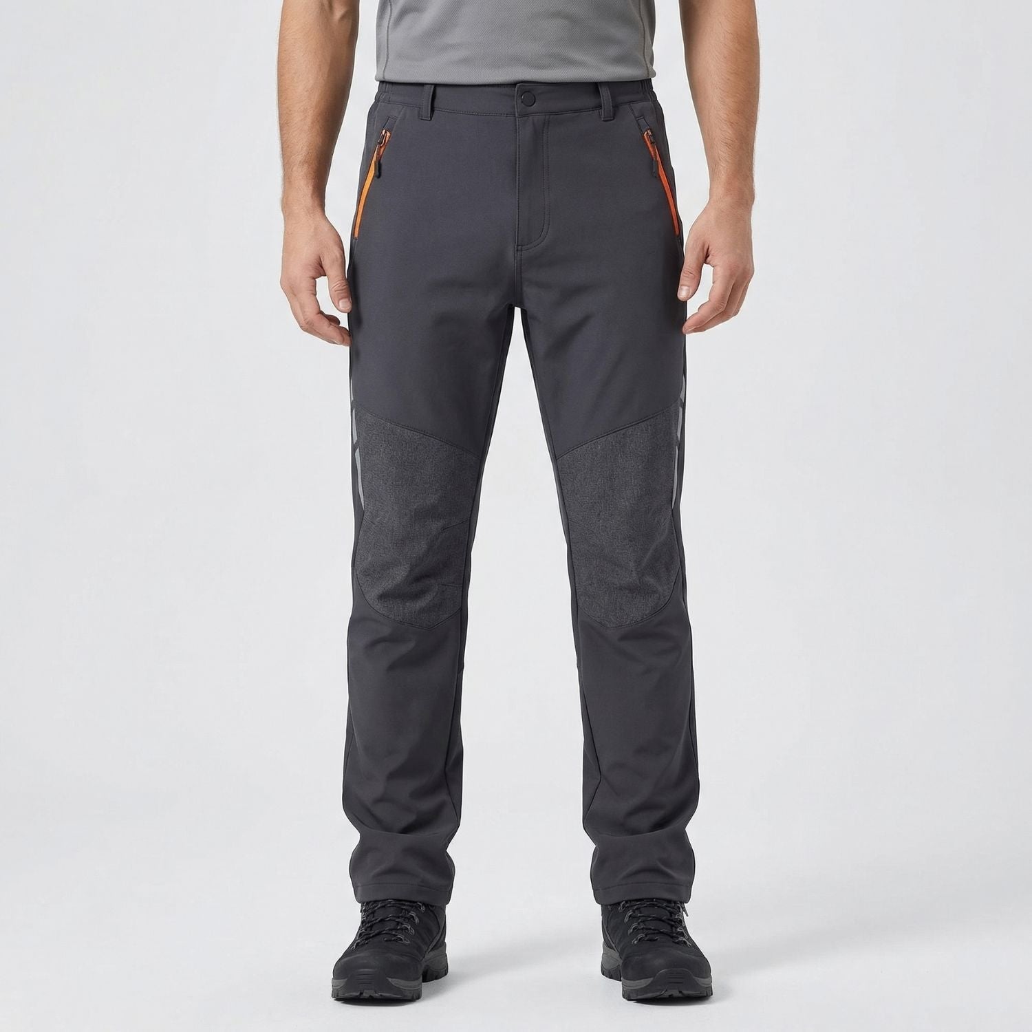 Pantalon de randonnée pour homme avec doublure polaire et résistance à l'eau