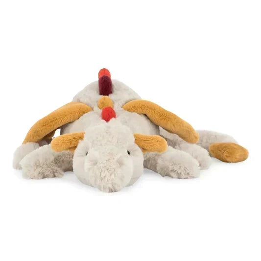 Peluche dragon ultra-douce avec détails brodés pour câlins