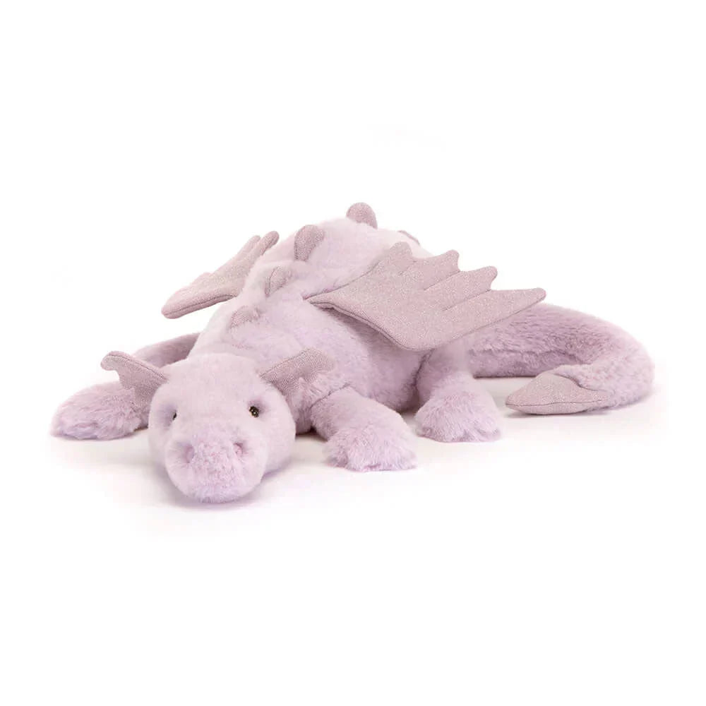 Peluche dragon ultra-douce avec détails brodés pour câlins
