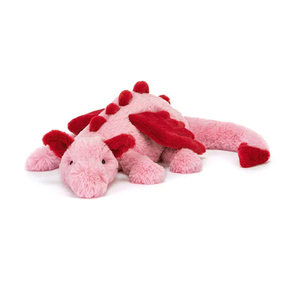Peluche dragon ultra-douce avec détails brodés pour câlins