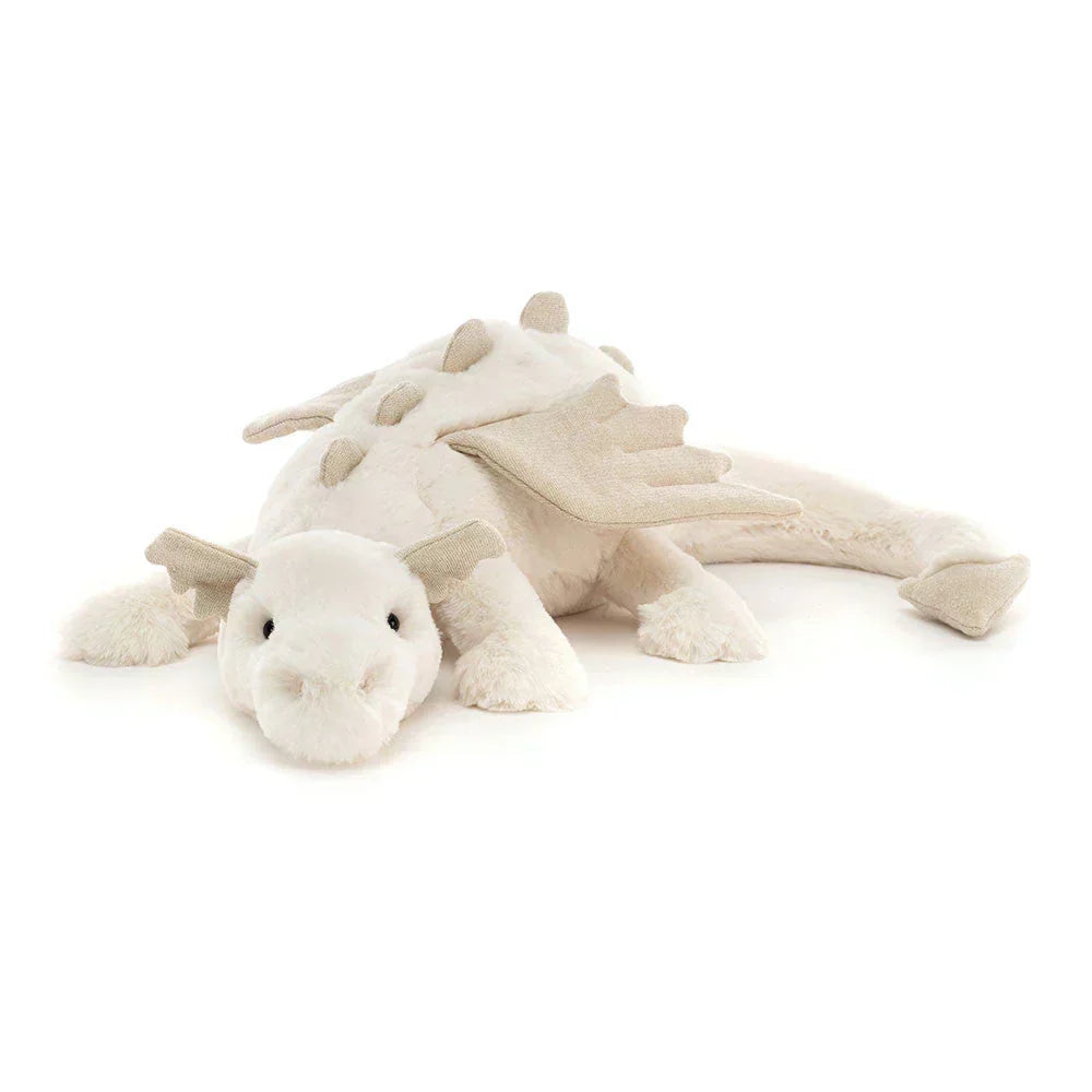 Peluche dragon ultra-douce avec détails brodés pour câlins