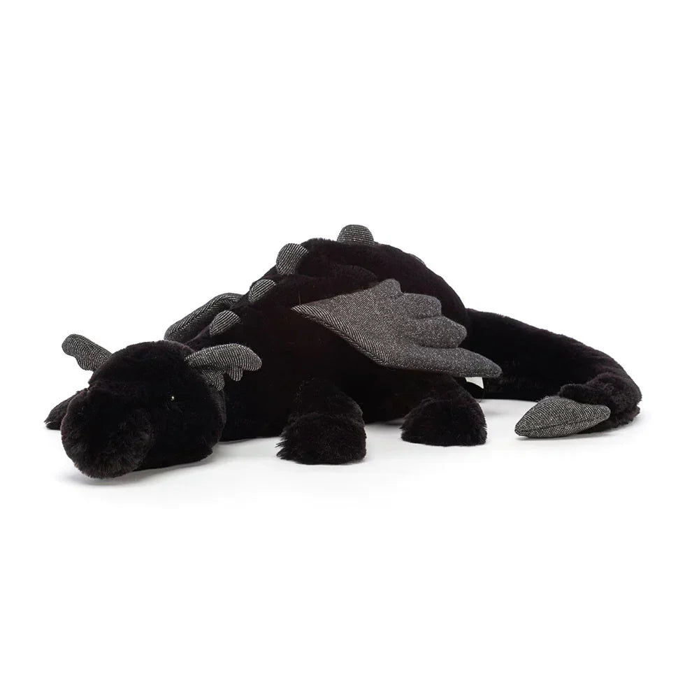 Peluche dragon ultra-douce avec détails brodés pour câlins