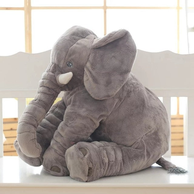 Peluche éléphant, grand coussin éléphant en peluche 40 ou 60 cm pour bébés et enfants, garnissage coton PP, 5 coloris