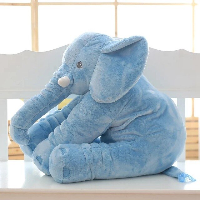 Peluche éléphant, grand coussin éléphant en peluche 40 ou 60 cm pour bébés et enfants, garnissage coton PP, 5 coloris