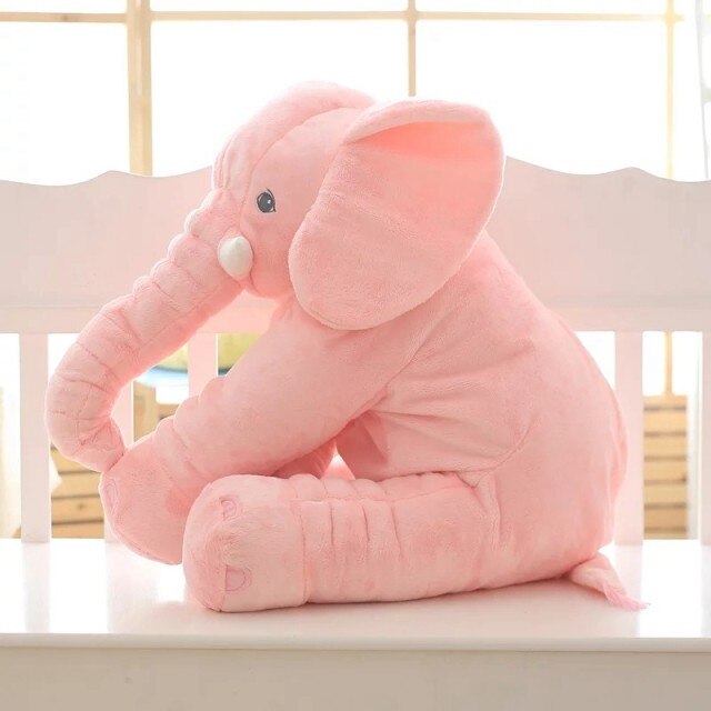 Peluche éléphant, grand coussin éléphant en peluche 40 ou 60 cm pour bébés et enfants, garnissage coton PP, 5 coloris